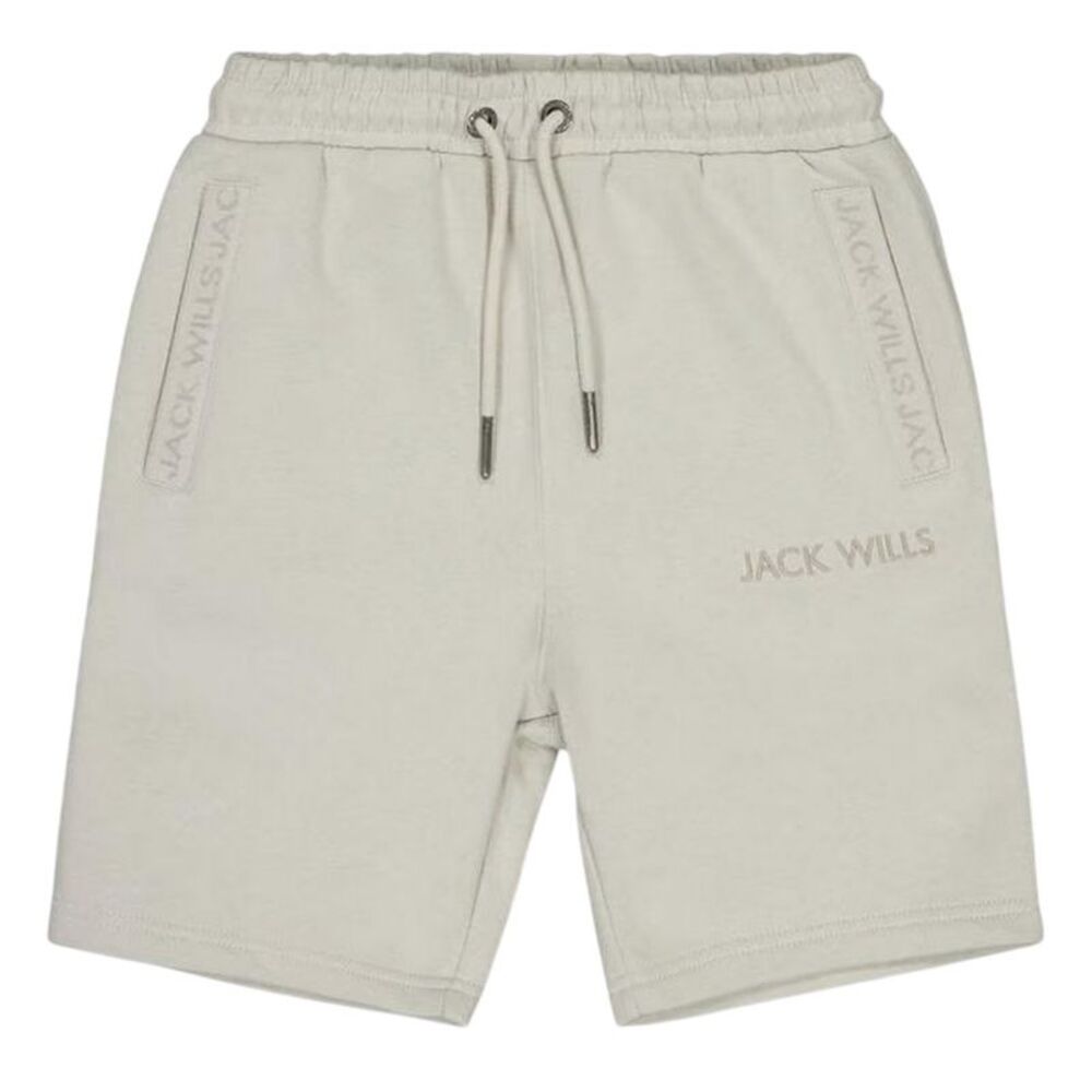 Jack Wills Boys Jacquard Logo Shorts / Light Grey